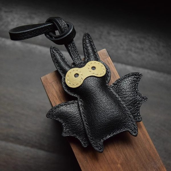 Handmade Cute Bat Leather Charm - Image 3