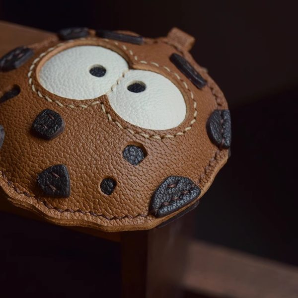 Unique Leather Chocolate Chip Cookie Charm - Image 5
