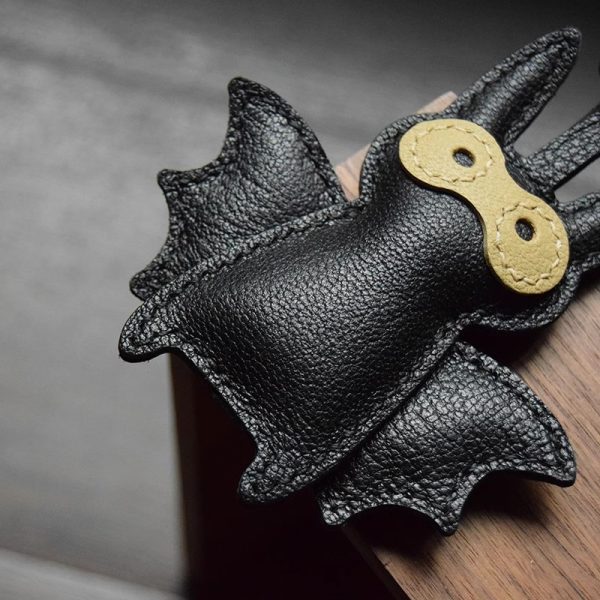 Handmade Cute Bat Leather Charm - Image 5