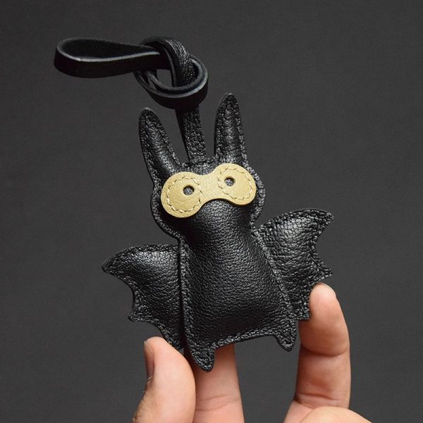Handmade Cute Bat Leather Charm - Image 2