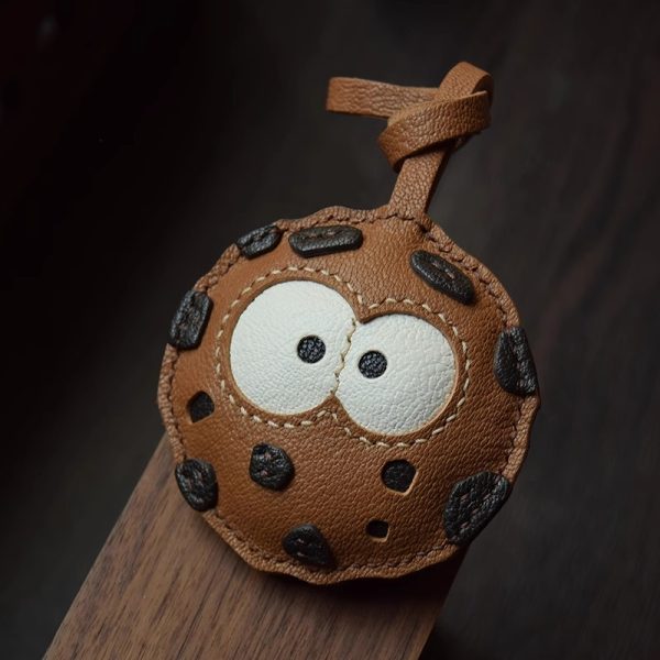 Unique Leather Chocolate Chip Cookie Charm - Image 3