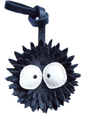 Sculpted Leather Spiky Monster Keychain