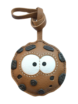 Unique Leather Chocolate Chip Cookie Charm