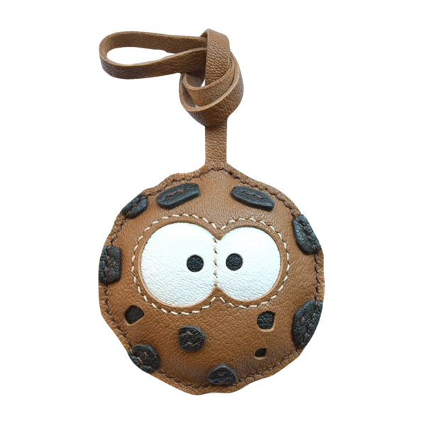 Unique Leather Chocolate Chip Cookie Charm